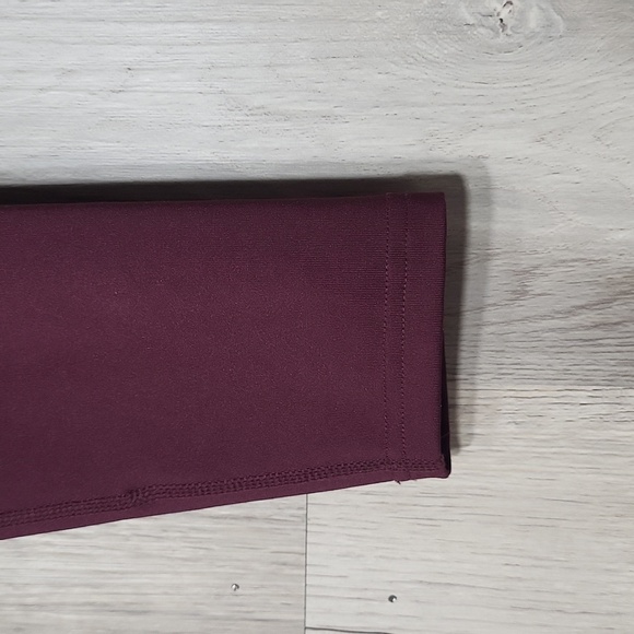 🛍Fila Sport Womens Medium‎ Burgundy Leggings Ribbed Stretch Pockets Activewear - Picture 7 of 7